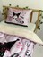 Peluş Siyah Pembe Şeritli Kuromi Bebek ve Çocuk Odası Kapitone Yorgan 3
