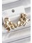 316 Çelik Gold Renk Kurdele Plaka Model Kadın Küpe - TJ-BKP10531 1