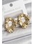 316 Çelik Gold Renk Işlemeli Halka Model Kadın Küpe - TJ-BKP10527 1