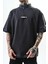 Erkek I Don't Nakışlı Oversize T-Shirt Füme 5