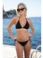 2551-100 Kadın Siyah Taşlı Concept Bağlamalı Üçgen Bikini Takım 1