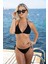 2551-100 Kadın Siyah Taşlı Concept Bağlamalı Üçgen Bikini Takım 2