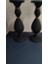 2'li Siyah Cam Mumluk Italyan Alt Çap 11CM Üst Çap 10CM Yükseklik 30CM 2