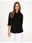 Kadın Siyah Slim Fit Uzun Kollu Gömlek 50313589-VR046 1