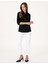 Kadın Siyah Slim Fit Uzun Kollu Gömlek 50313589-VR046 4
