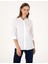 Kadın Beyaz Slim Fit Uzun Kollu Gömlek 50313589-VR013 3