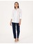 Kadın Beyaz Slim Fit Uzun Kollu Gömlek 50313589-VR013 4