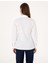 Kadın Beyaz Slim Fit Uzun Kollu Gömlek 50313589-VR013 5