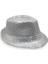 Gümüş Payetli Fötr Şapka Yetişkin Boy 1