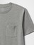 Erkek Gri Organik Pamuk Cepli T-Shirt 3