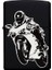 Motor Desenli Benzinli Siyah Metal Çakmak 1