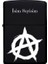 Anarchy Desenli Kişiye Özel Isimli Benzinli Siyah Metal Çakmak 1