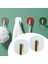 2li Yapışkanlı Retro Askılık Dolap Kapak Kulpu Beyaz (4767) - CDY1826-9098 1