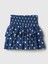 Kız Çocuk Koyu Mavi Desenli Büzgülü Şort Etek 2