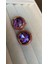 Küpe Rodyum Kaplama Pembe-Mor-Gold Karışımdan Oluşan Şık Küpe 14 K Renk 4