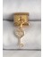 316L Çelik Gold Renk Sallantı Zirkon Taşlı Kalpli Anahtar Model Nomination Charm 1