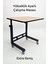 Yükseklik Ayarlı Laptop Masası - Extra Geniş Çalışma Masası - (50X70 cm Mdf Tablalı / Tekerlekli) 2