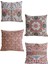 Bohemian Beige Desenli Kırlent Kılıfı | Çift Tarafı Baskılı Kırlent Kılıfı | 4'lü Takım Kırlent 1