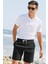 Pamuklu Erkek Siyah Casual Şort 2 Iplik Yan Cepli Bağcıklı Regular Fit Normal Kalıp Boru Paça Günlük Bermuda 1