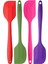 4lü Silikon Spatula Seti Yanmaz Yapışmaz Çizmez Kırmızı-Yeşil-Fuşya-Mor 27cm 1