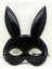 Siyah Renk Kumaş Malzemeden İmal Eva Tavşan Maskesi 1