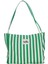 One Omuz Çantası – Hem Günlük Hem Tatil Şıklığı Mini Clutch Hediye - Yeşil Çizgili 4