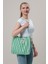 One Omuz Çantası – Hem Günlük Hem Tatil Şıklığı Mini Clutch Hediye - Yeşil Çizgili 1