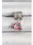 316L Çelik Gümüş Renk Pembe Scooter Model Nomination Charm - TJ-BC1514 1