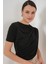 Büzgü Detaylı Kısa Kol Sandy Bluz 945 - Siyah 2