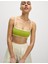 Kontrast Trim Yuvarlak Yaka Bikini Üstü 1