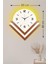 Dekoratif Ahşap Işıklı Beyaz Duvar Saati Büyük Boy 60X60 cm Ledli Duvar Saati - Valencia 2