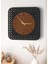 Modern Delikli Tasarım Duvar Saati | Ceviz & Beyaz Mdf | 48CM Büyük Boy 1