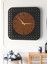 Modern Delikli Tasarım Duvar Saati | Ceviz & Beyaz Mdf | 48CM Büyük Boy 3