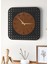 Modern Delikli Tasarım Duvar Saati | Ceviz & Beyaz Mdf | 48CM Büyük Boy 4