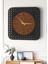 Modern Delikli Tasarım Duvar Saati | Ceviz & Beyaz Mdf | 48CM Büyük Boy 5