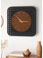 Modern Delikli Tasarım Duvar Saati | Ceviz & Beyaz Mdf | 48CM Büyük Boy 6
