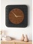 Modern Delikli Tasarım Duvar Saati | Ceviz & Beyaz Mdf | 48CM Büyük Boy 7