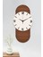 Dekoratif Ahşap Işıklı Beyaz Duvar Saati Büyük Boy 30X60 cm Ledli Duvar Saati - Bloom 2
