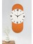 Dekoratif Ahşap Işıklı Beyaz Duvar Saati Büyük Boy 30X60 cm Ledli Duvar Saati - Bloom 2