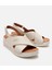 01SAH306840A310 KADIN Deri Bej Ayarlanabilir Comfort Sandalet 2