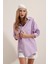 3900 Oversize Uzun Basic Gömlek - Lila 4