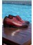 El Yapımı Bordo Renk Oxford Model +7 Cm Boy Uzatan Gizli Topuk Ayakkabı Damatlık Kundura 2