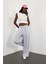 Beyaz Çizgili Poplin Pantolon 0155 2