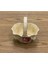 Elite Porselen Kulplu Şekerlik Krem Gold Oval Çukur Gül Desen Rose 14 x 9 cm 1 Adet 2