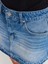 80586 Uc Bölümü Izli Mini Denim Etek-Mavi 3