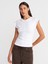 31875 Dikiş Detaylı T-Shirt-Beyaz 1