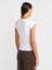 31875 Dikiş Detaylı T-Shirt-Beyaz 2
