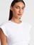 31875 Dikiş Detaylı T-Shirt-Beyaz 3