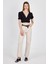 Siyah Dantel Detaylı Bürümcük Kumaş Crop Bluz 2231 3