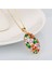 Glaze Flover El Yapımı Emaye 925 Ayar Gümüş & Altın Kaplama Özel Tasarım Zirkon Taşlı Çiçekli Kolye 3
